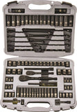 STANLEY 92-839 Socket Set, Vanadium Steel, Chrome, Black, Specifications: 1/4, 3/8 in Drive Size