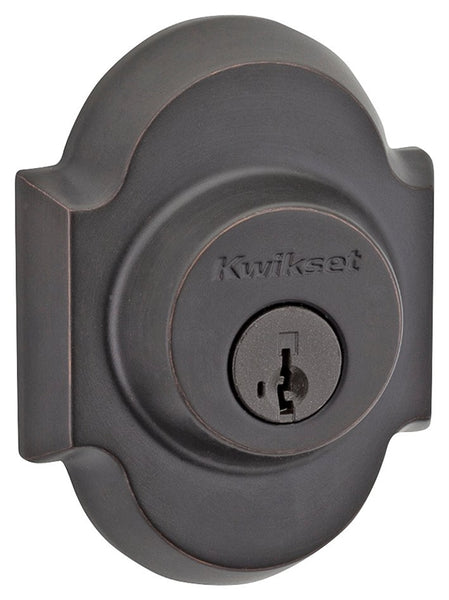 Kwikset Signature Series 980AUD 11P SMT Deadbolt, 1 Grade, Keyed Key, Zinc, Venetian Bronze, 2-3/8, 2-3/4 in Backset