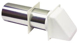 Lambro 222W Preferred Hood Vent, 5-1/2 in W Hood, 5.69 in H Hood, 3 in Duct, Plastic Hood