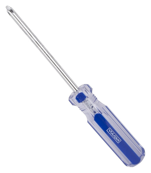 Vulcan TB-SD09 Screwdriver, #2 Drive, Phillips Drive, 7-1/2 in OAL, 4 in L Shank, Plastic Handle, Transparent Handle