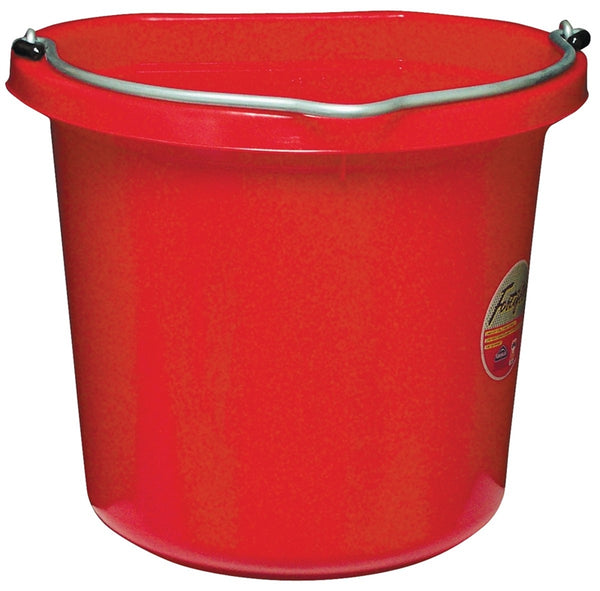 FORTEX-FORTIFLEX FB-120 FB-120R Bucket, 20 qt Volume, Rubber/Polyethylene, Red