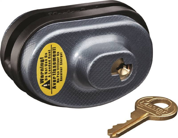 Master Lock 90DSPT Gun Trigger Lock, Keyed Different Key, Steel/Zinc Body, 2 in W Body