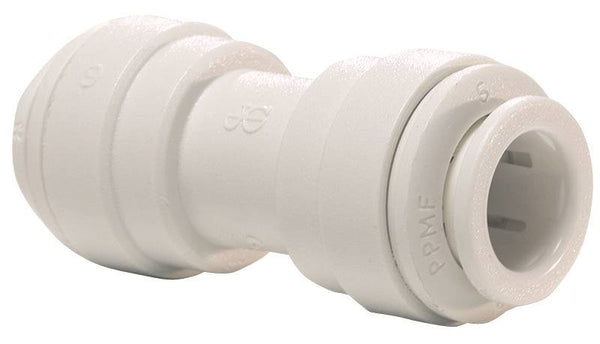 John Guest PP0408WP Pipe Union Connector, 1/4 in, Polypropylene, 60 to 150 psi Pressure