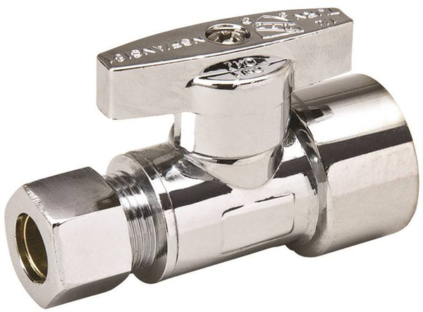 Southland 191-232HC Supply Line Stop Valve, 3/8 x 1/2 in Connection, Compression x FIP, 125 psi Pressure, Brass Body