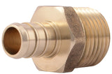 SharkBite UC120LFA Hose to Pipe Adapter, 1/2 in, PEX Barb x MNPT, DZR Brass, 200 psi Pressure