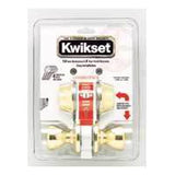 Kwikset 695T3CP6ALRCSK6 Knob Lockset, 3 Grade, Keyed Key, Polished Brass, 2-3/8 x 2-3/4 in Backset, K6 Keyway