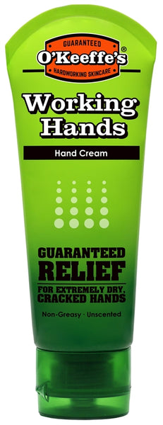 O'KEEFFE'S Working Hands K0290001 Hand Cream, Mild Stearic Acid, 3 oz Tube