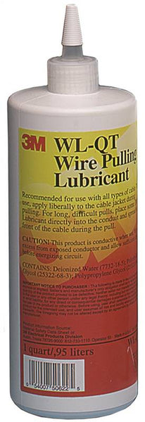 3M WL-QT Wire Pulling Lubricant, 1 qt Bottle, Gel