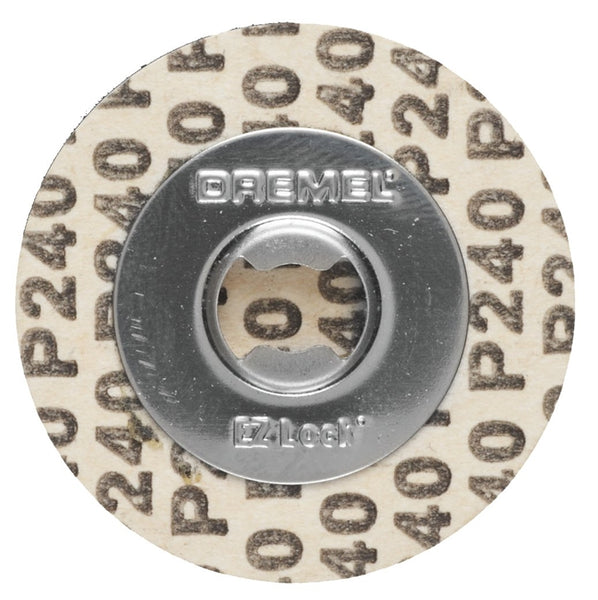 DREMEL EZ Lock EZ413SA Sanding Disc, 1-1/4 in Dia, 240 Grit, Fine