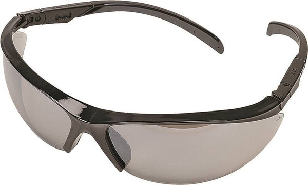 MSA 10083084 Safety Glasses, Anti-Fog Lens, Black Frame