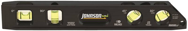 Johnson 1411-0900 Torpedo Level, 9 in L, 4-Vial, Magnetic, Aluminum