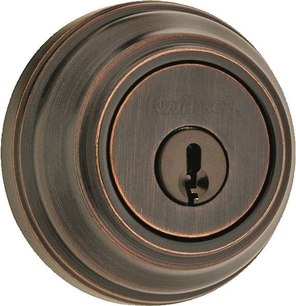 Kwikset 99800-122 Deadbolt, 1 Grade, K4 Key, Metal, Venetian Bronze, 2-3/8 to 2-3/4 in Backset, KW1 Keyway