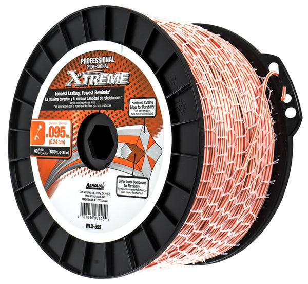 Arnold Xtreme Professional WLX-395 Trimmer Line Spool, 0.095 in Dia, 800 ft L, Monofilament
