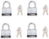 ProSource Padlock, Keyed Alike Key, Standard Shackle, 1/4 (6.3) in (mm) Dia Shackle, Steel Shackle, Zinc