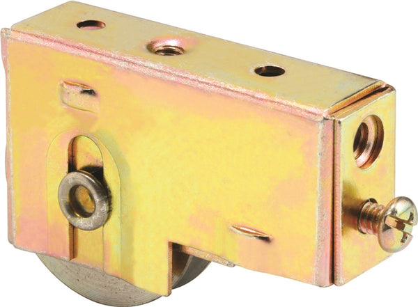 Prime-Line D 1537 Roller Assembly, 1-1/2 in Dia Roller, 5/16 in W Roller, Steel, 1-Roller, Plain Back Mounting