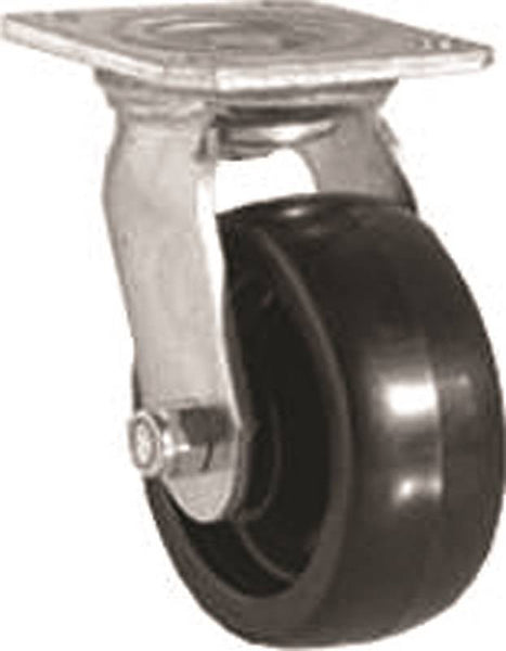 Shepherd Hardware 9388 Swivel Caster, 5 in Dia Wheel, 2 in W Wheel, Polypropylene Wheel, 500 lb