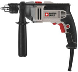 PORTER-CABLE PCE141 Hammer Drill, 7 A, Keyed Chuck, 1/2 in Chuck, 52,700 bpm, 0 to 3100 rpm Speed