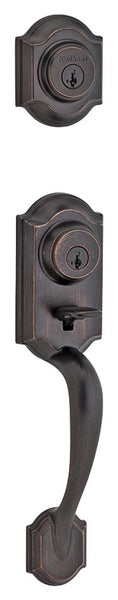 Kwikset 95530-019 Handleset, 2 Grade, Venetian Bronze, 2-3/8 x 2-3/4 in Backset, KW1 Keyway, 1-3/4 in Thick Door