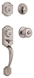 Kwikset 95530-018 Handleset, 2 Grade, Satin Nickel, 2-3/8 x 2-3/4 in Backset, KW1 Keyway, 1-3/4 in Thick Door