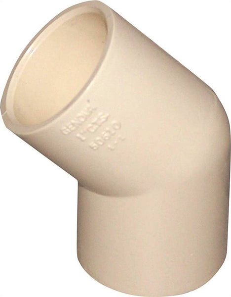 NIBCO T00080D Pipe Elbow, 1/2 in, 45 deg Angle, CPVC, 40 Schedule