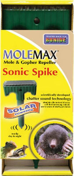 MoleMax 61121 Sonic Stake Repeller, Solar-Powered, 4-3/4 in L