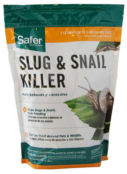 Safer SB125 Slug and Snail Killer, Granular, Light Red, 2 lb Bag