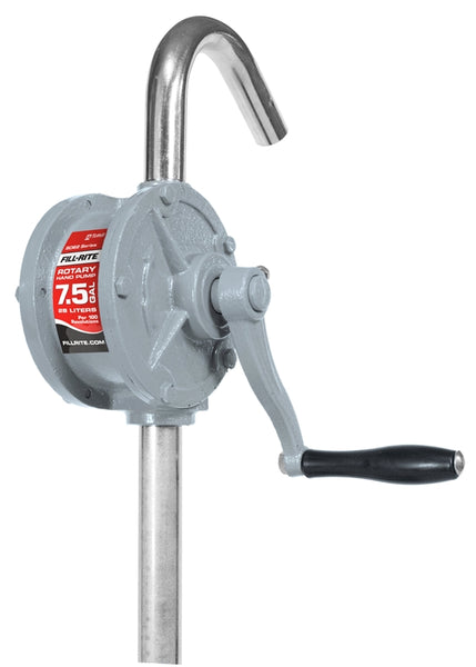 Fill-Rite SD62 Hand Pump, 13 to 39 in L Suction Tube, 2 in Outlet, 7.5 gal/100 Revolution, Aluminum