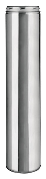 SELKIRK 206036U Chimney Pipe, 8 in OD, 36 in L, Stainless Steel