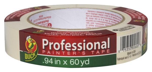 Duck Professional 1362488 Painter's Tape, 60 yd L, 0.94 in W, Beige