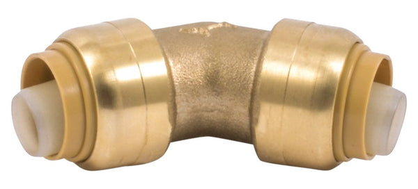 SharkBite U648LFA Pipe Elbow, 1/2 in, 45 deg Angle, Brass, 200 psi Pressure