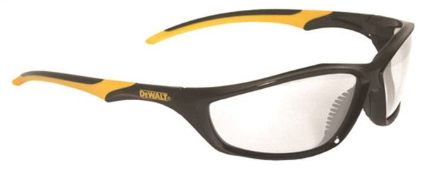 DeWALT DPG96-1C Safety Glasses, Hard-Coated Lens, Polycarbonate Lens, Full Frame, Black/Yellow Frame