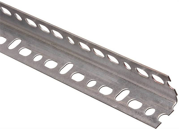 Stanley Hardware 4021BC Series N341-131 Slotted Angle, 1-1/4 in L Leg, 48 in L, 0.047 in Thick, Galvanized Steel