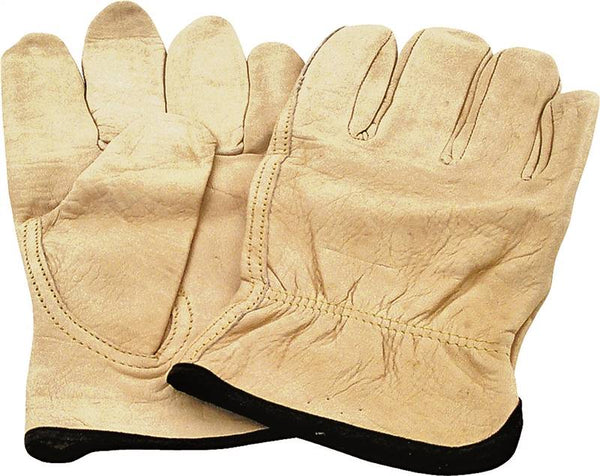 Diamondback GV-DK603/B/L Driving Gloves, Men's, L, Keystone Thumb, Elastic Cuff, Grain Leather