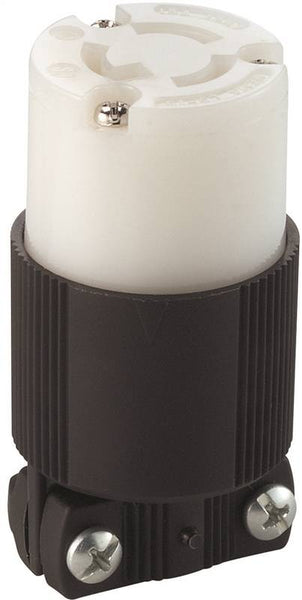 Eaton Wiring Devices CWL515C Electrical Connector, 2 -Pole, 15 A, 125/250 V, NEMA: NEMA L5-15, Black/White