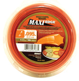 ARNOLD Maxi Edge WLM-H95 Trimmer Line, 0.095 in Dia, 100 ft L, Polymer, Orange