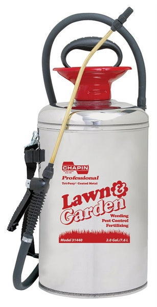 CHAPIN Lawn & Garden Series 31440 Compression Sprayer, 2 gal Tank, Stainless Steel Tank, 42 in L Hose
