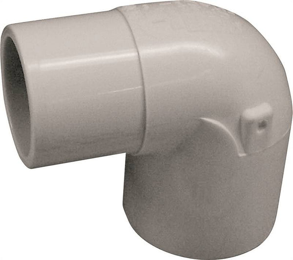 LASCO 409015BC Street Pipe Elbow, 1-1/2 in, Spigot x Slip, 90 deg Angle, PVC, SCH 40 Schedule