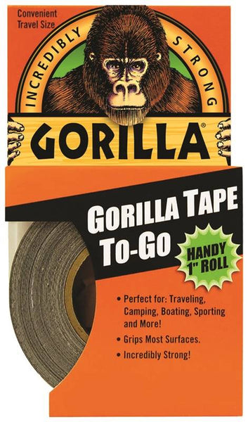 Gorilla 6100109 Duct Tape, 30 yd L, 1 in W, Black