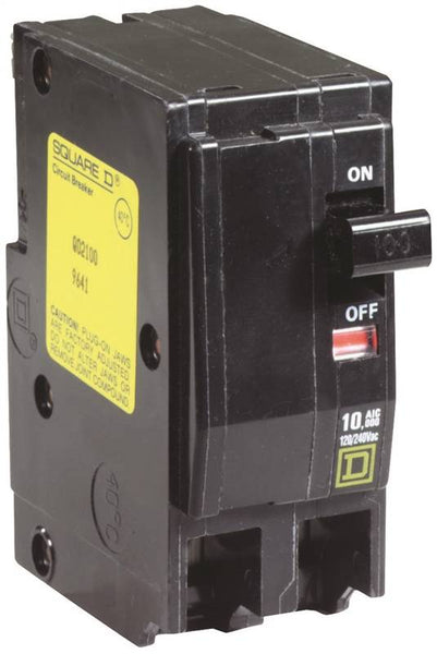 Square D QO QO2100CP Circuit Breaker, Mini, 100 A, 2 -Pole, 120/240 VAC, 48 VDC, Plug Mounting, Black