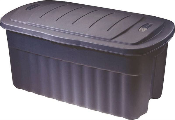 Rubbermaid RMRT400001 Storage Container, Polyethylene, Dark Indigo, 36.9 in L, 21.3 in W, 18.3 in H
