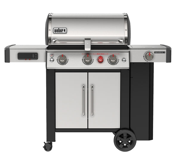 Weber Genesis II SX-335 61006601 Gas Grill, 39,000 Btu/hr, Liquid Propane, 3-Burner, Enclosed Cabinet Storage