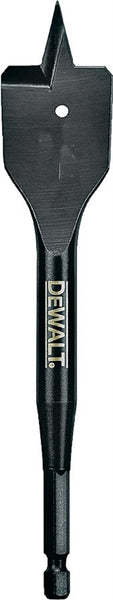 DeWALT DW1583 Spade Drill Bit, 1-1/8 in Dia, 6 in OAL, 1/4 in Dia Shank, Hex Shank