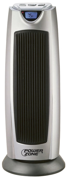 Simple Spaces KPT-2000BN Ceramic Tower Heater, 12.5 A, 120 V, 750-1500 W, 1500W Heating, 2-Heat Setting, Grey
