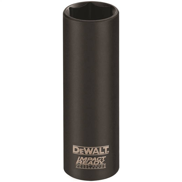 DeWALT IMPACT READY DW2290 Impact Socket, 3/4 in Socket, 3/8 in Drive, Square Drive, 6-Point, Steel, Black Oxide