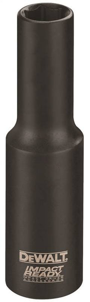 DeWALT IMPACT READY DW22912 Impact Socket, 13/16 in Socket, 1/2 in Drive, Square Drive, 6-Point, Steel, Black Phosphate