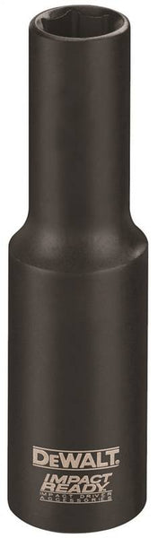 DeWALT IMPACT READY DW22962 Impact Socket, 1-1/8 in Socket, 1/2 in Drive, Square Drive, 6-Point, Steel, Black Oxide