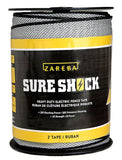 Zareba Sure Shock HDT500W2-Z Polytape, 500 ft L, 2 in W, 14-Strand, Aluminum Conductor, Fiberglass