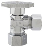 Plumb Pak PP62-1PCLF Shut-Off Valve, 5/8 x 1/2 in Connection, Compression, Brass Body