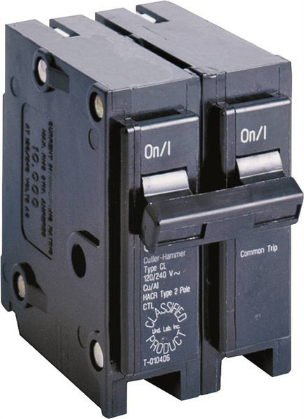 Cutler-Hammer CL230 Circuit Breaker, Type CL, 30 A, 2 -Pole, 120/240 V, Common Trip, Plug Mounting