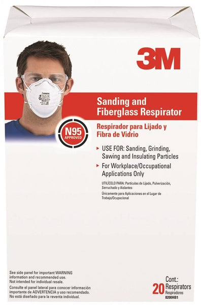 3M TEKK Protection 8200H20-DC Disposable Sanding and Fiberglass Respirator